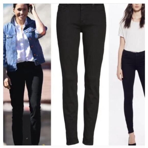 Mother Sz 25 Womens High Waisted Looker Jeans Not Guilty Black - Picture 2 of 13